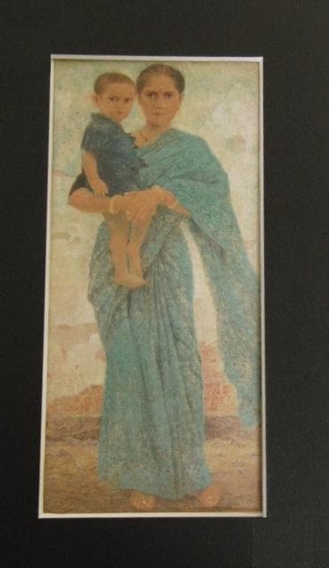 倉島重友、【懐抱】、希少な額装用画集より、新品額装付