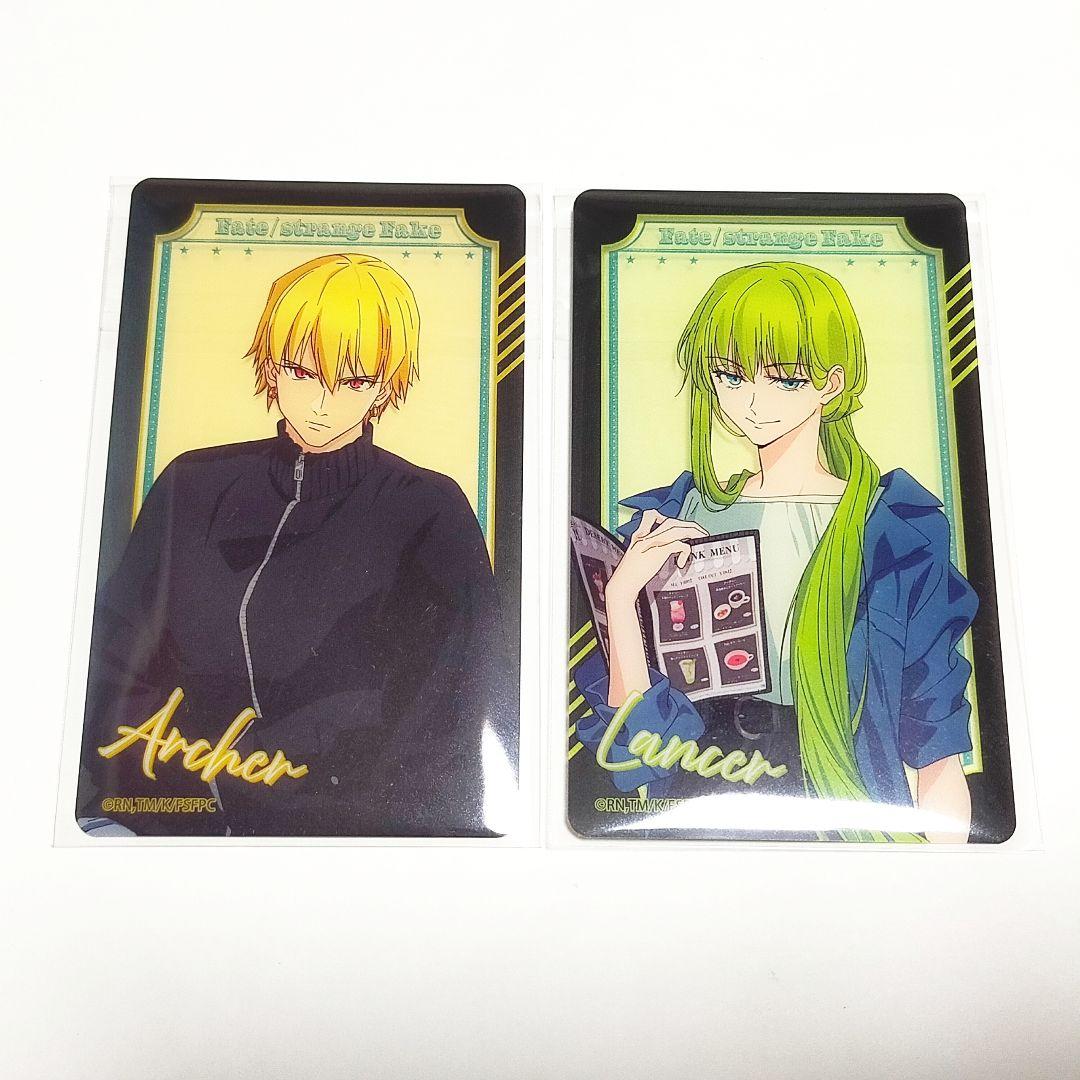 Fate strange Fake cafe クリアカード アーチャー ランサー - メルカリ