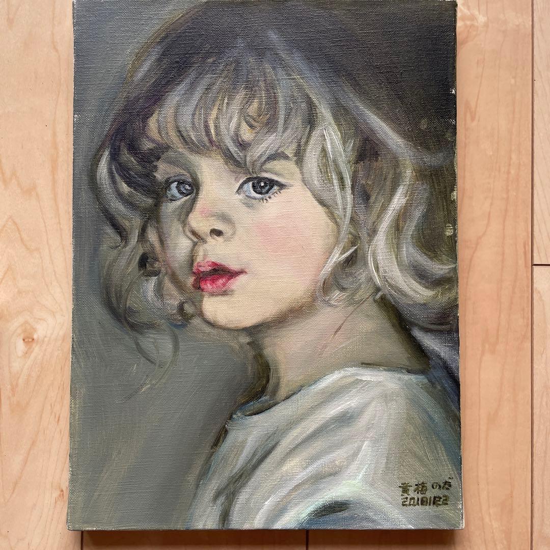 少女の肖像 油彩画 F4サイズ 2018年制作