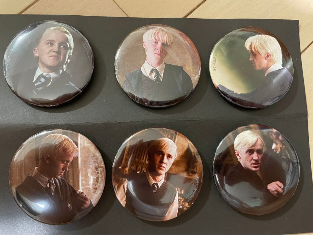 ハリーポッター flapper ドラコ・マルフォイ 缶バッジ 【6点セット