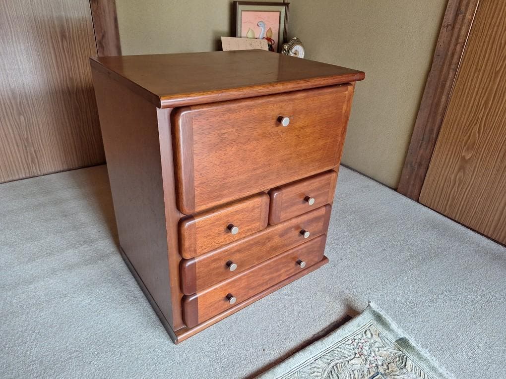 美品！マルニ木工 木製 電話台 キャビネット 飾り棚