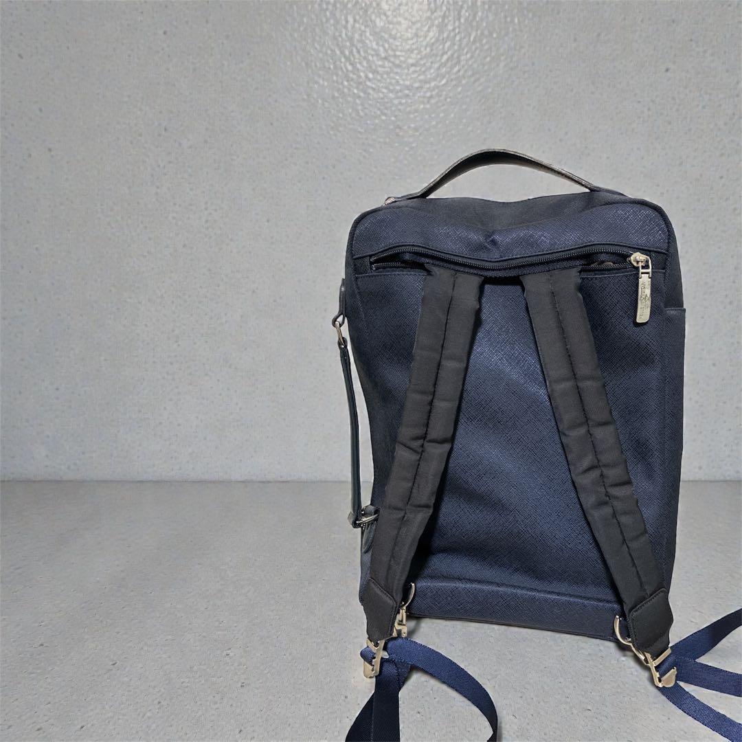 ペッレモルビダ PELLE MORBIDAネイビー バックパック ビジネスバッグ