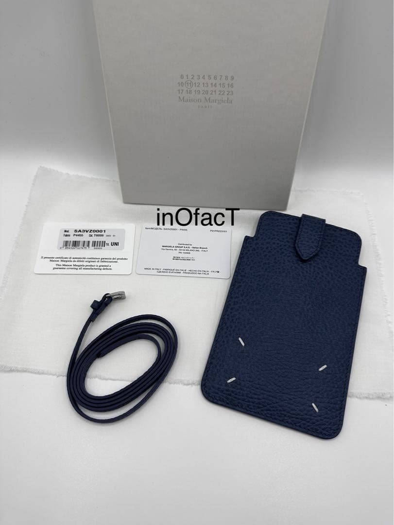 スレイトブルー Maison Margiela フォンポーチ ネックポーチ