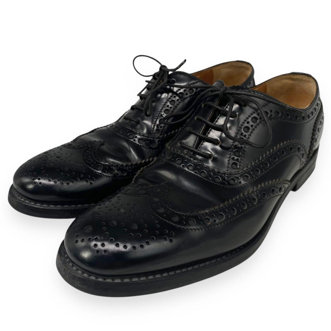 美品■チャーチ　BURWOOD　ビジネスシューズ　ウィングチップ　黒 楽天市場】チャーチ Church's BURWOOD BLACK POLISHED BINDER バー