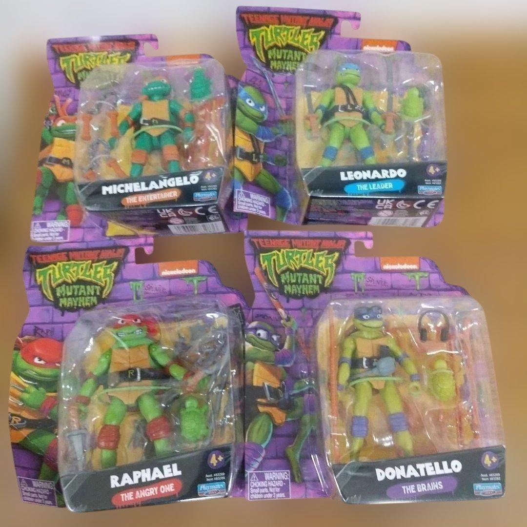 TTMNTプレイメイツトイズ タートルズ ミュータントパニック！4体