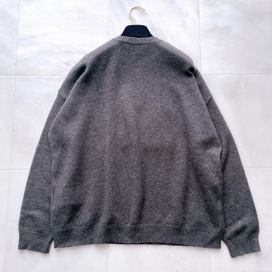近年✨マックスマーラ PALATO カシミヤ混ウール ニット グレー Mロゴ
