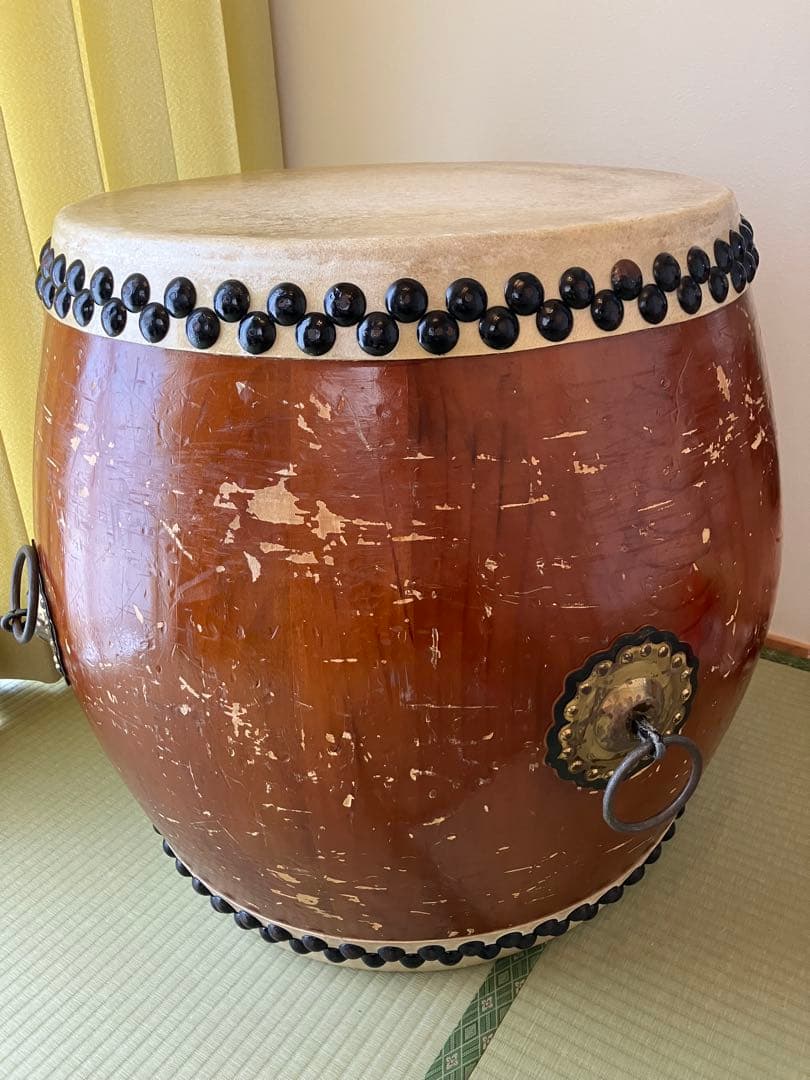 和太鼓 諏訪工芸様 1尺8寸長胴太鼓①