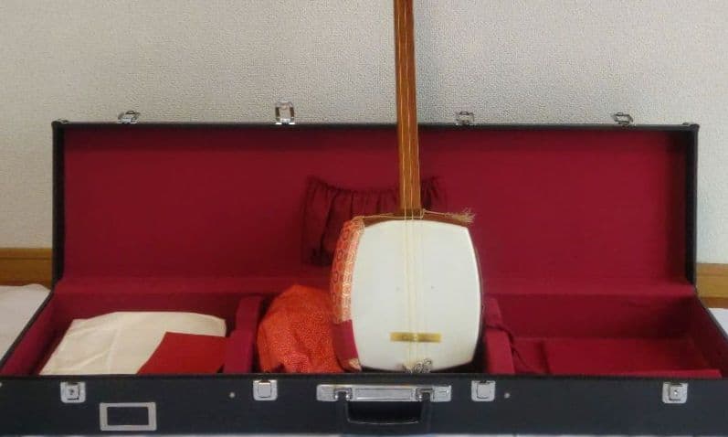 7-51 三味線 本体 ケース チュウナー 付属品付 【訳あり】 標準サイズ