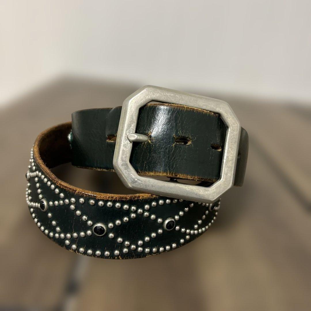 (早い者勝ち)HTC スタッズベルト　深緑　32 アメカジ　激レア　ヴィンテージ