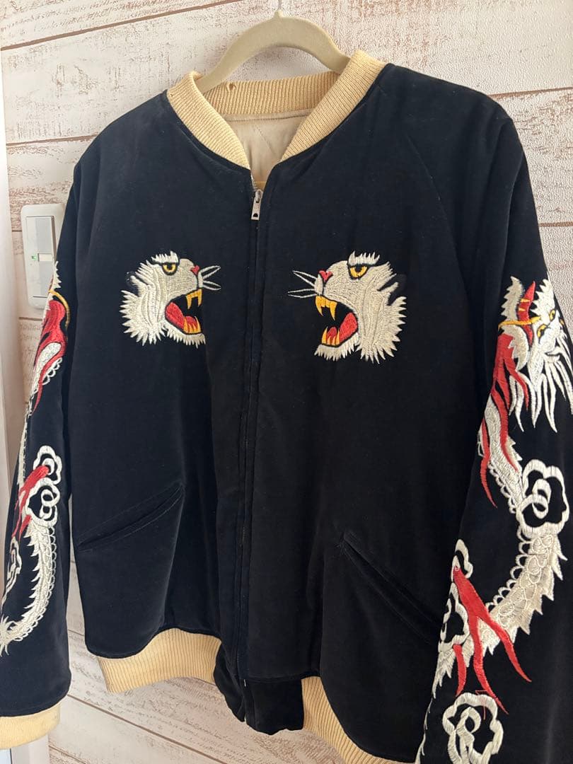 シルバーストーン スカジャン スーベニアジャケット 38 別珍 手振り刺繍