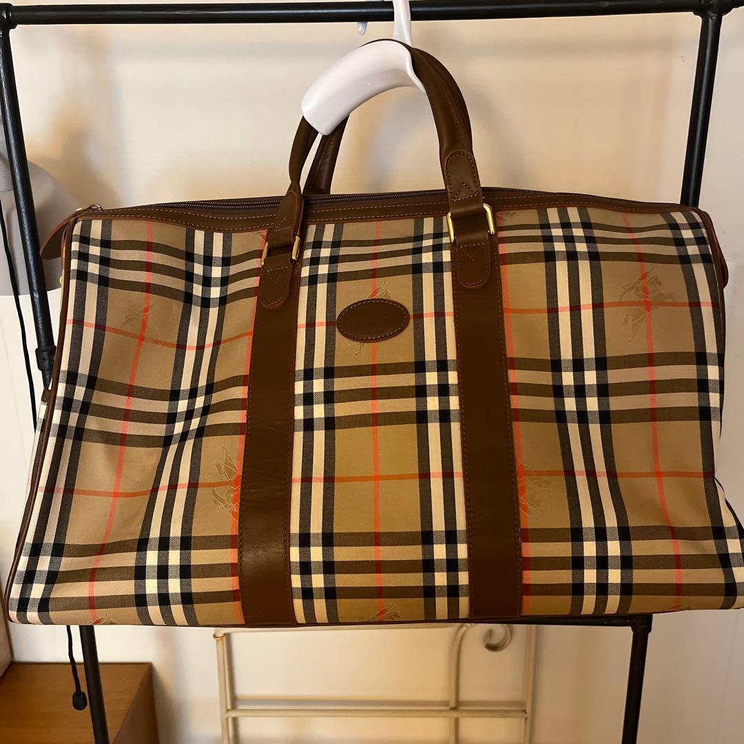 専用♪Burberry ベージュ チェック柄 ボストンバッグ