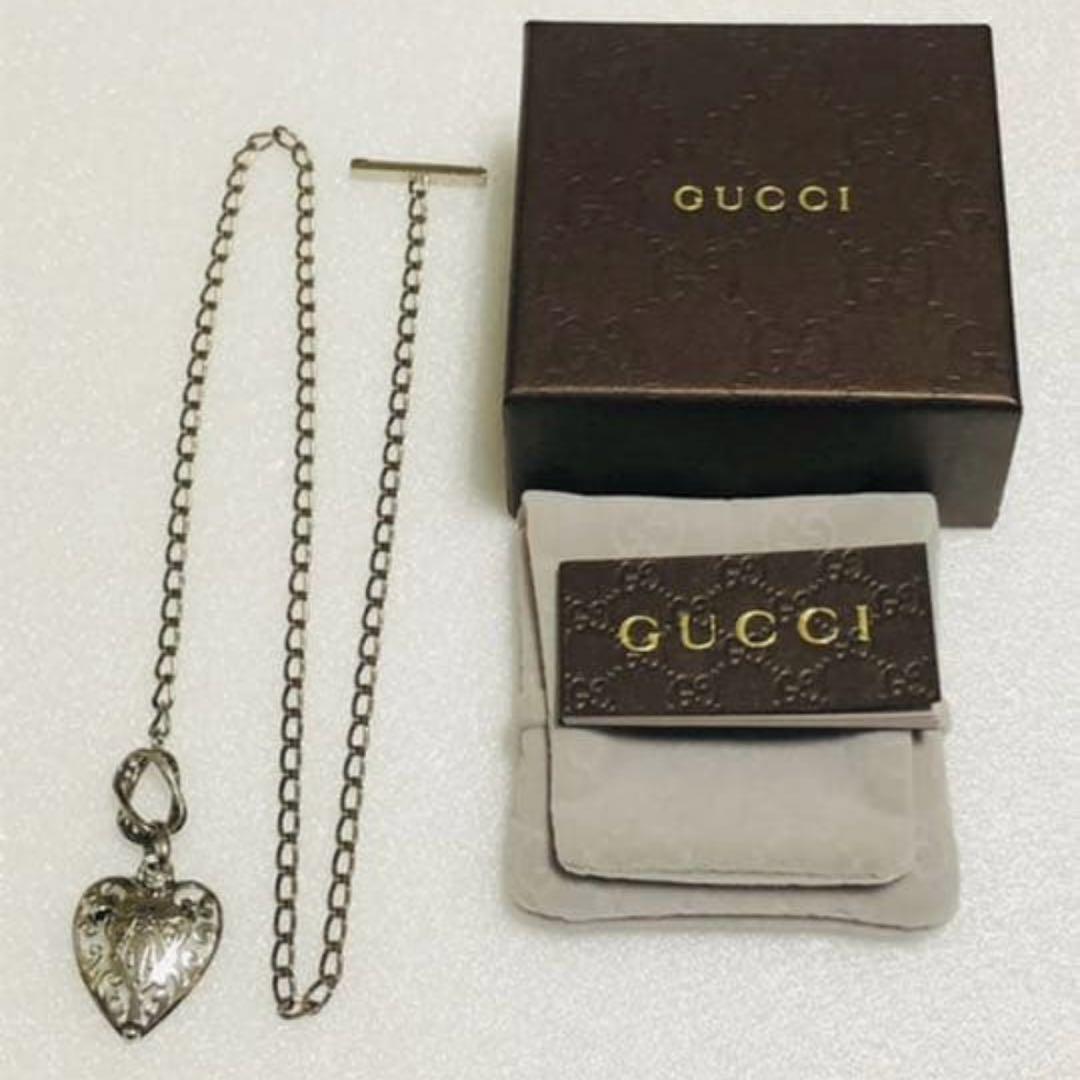 ma GUCCI グッチ　レア　クレスト　シルバー　ネックレス GUCCI（グッチ） クレスト 紋章 ネックレス シルバー925 黒 約12.1g