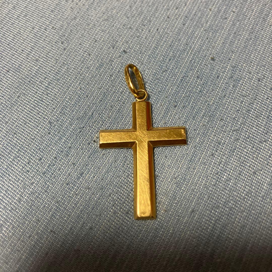 18金　クロストップ　18K