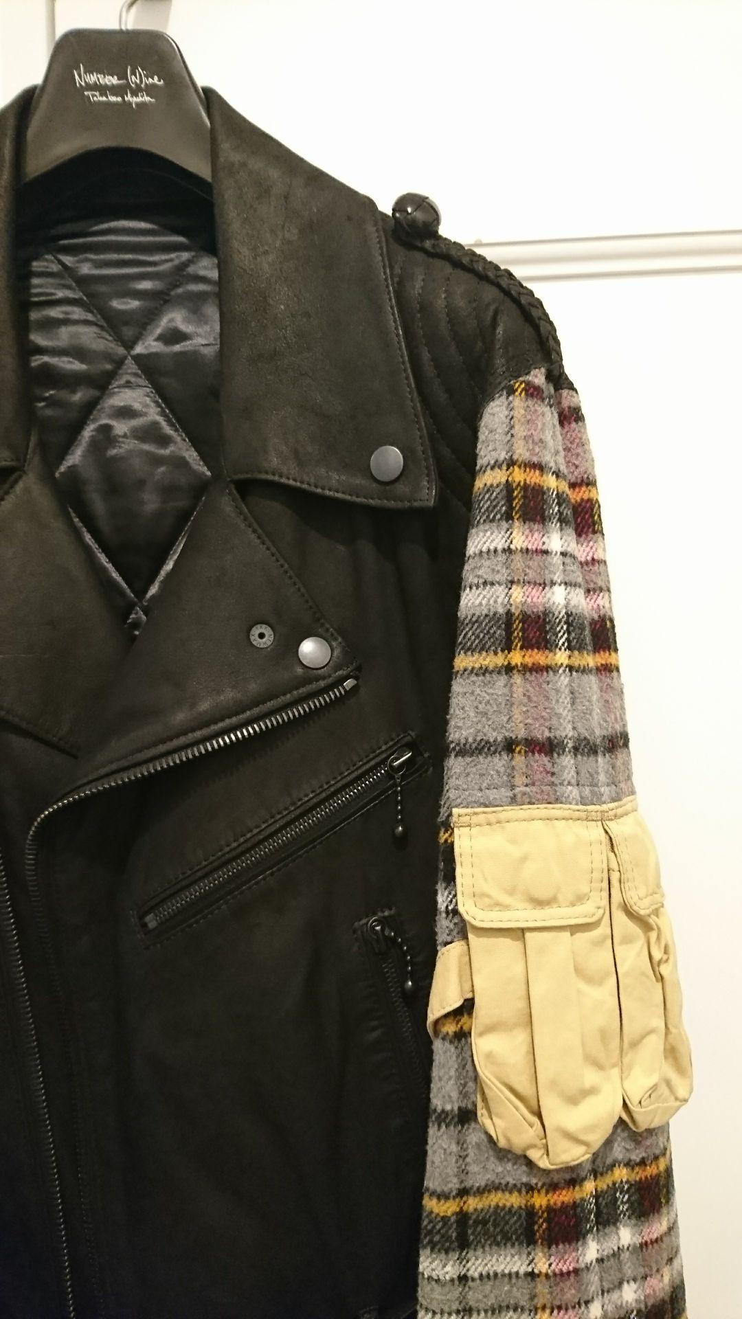 超稀少【ナンバーナイン】05AWハイスト期ドッキングレザーライダース