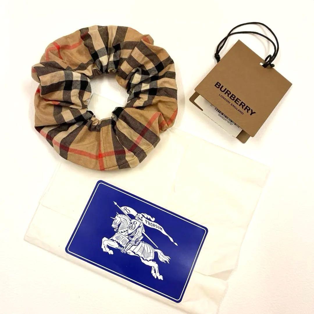 BURBERRY　バーバリー　シュシュ　髪留め　チェック柄　紙タグ付き