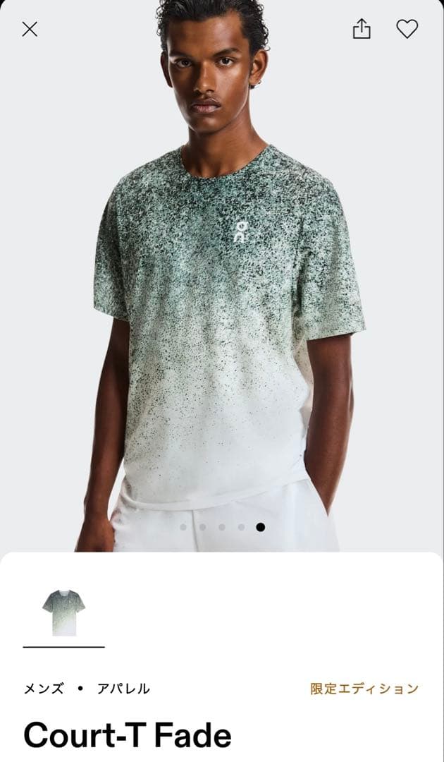 on テニスウェアCourt-T Fade 海外Lサイズ Men's Court-T Fade | On Japan