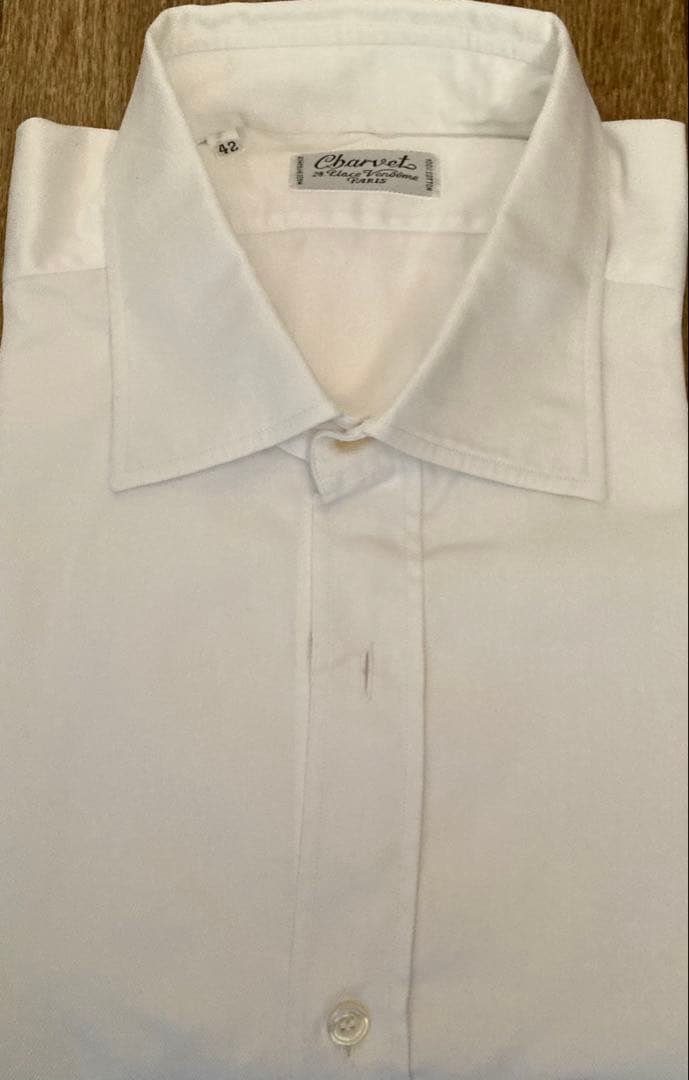 シャルべ Charvet ドレスシャツ ホワイト サイズ42 フランス製 - メルカリ