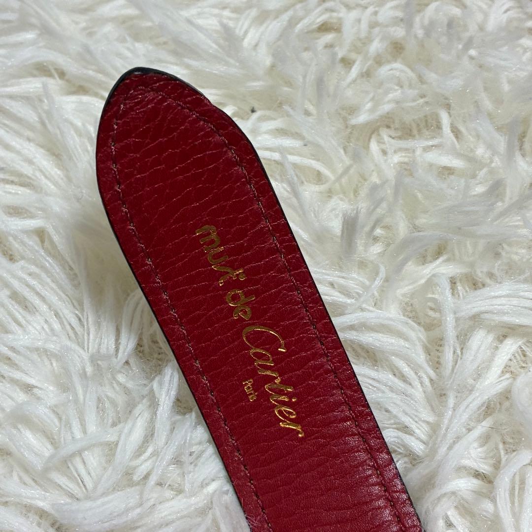 極美品 カルティエ、 マストドゥカルティエ レザー ベルト ゴールドC