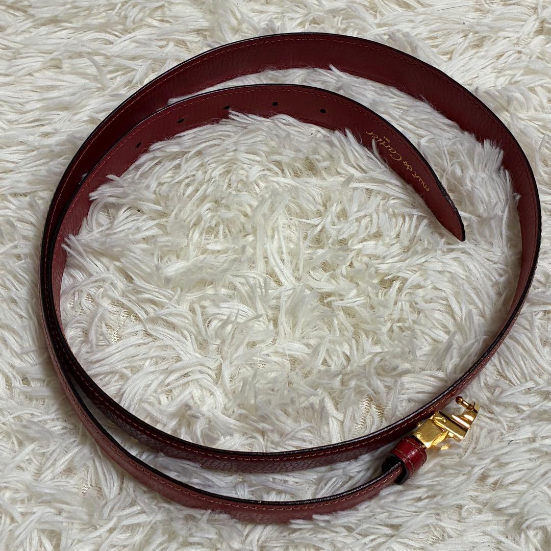 極美品 カルティエ、 マストドゥカルティエ レザー ベルト ゴールドC