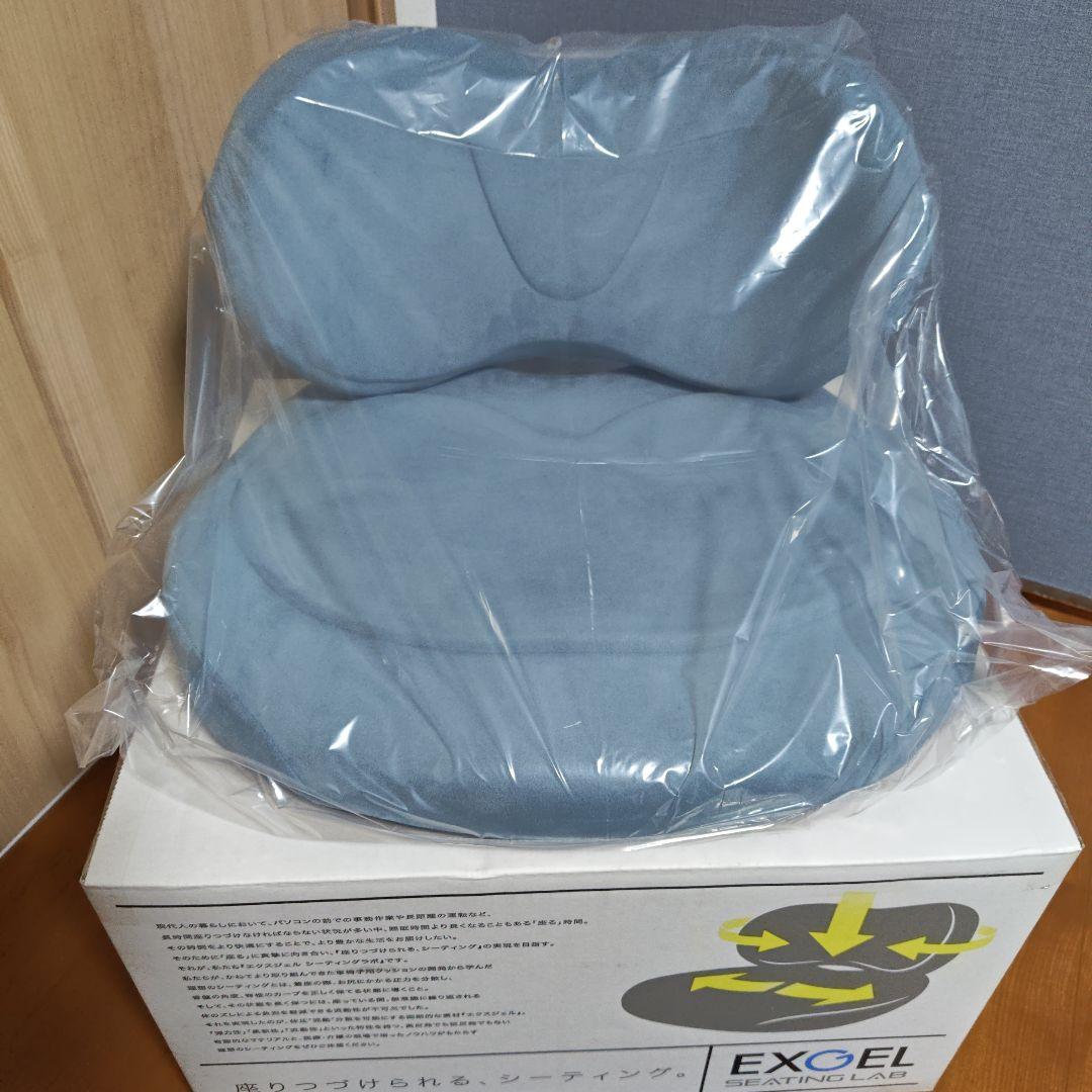 EXGEL 骨盤・姿勢矯正クッション ブルー