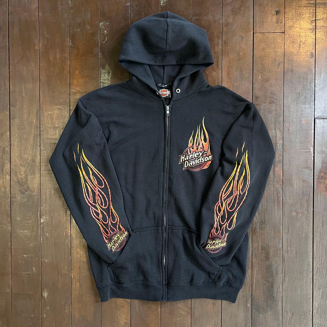 Harley-Davidson ハーレーダビッドソン】USA製フレイムパーカー - メルカリ