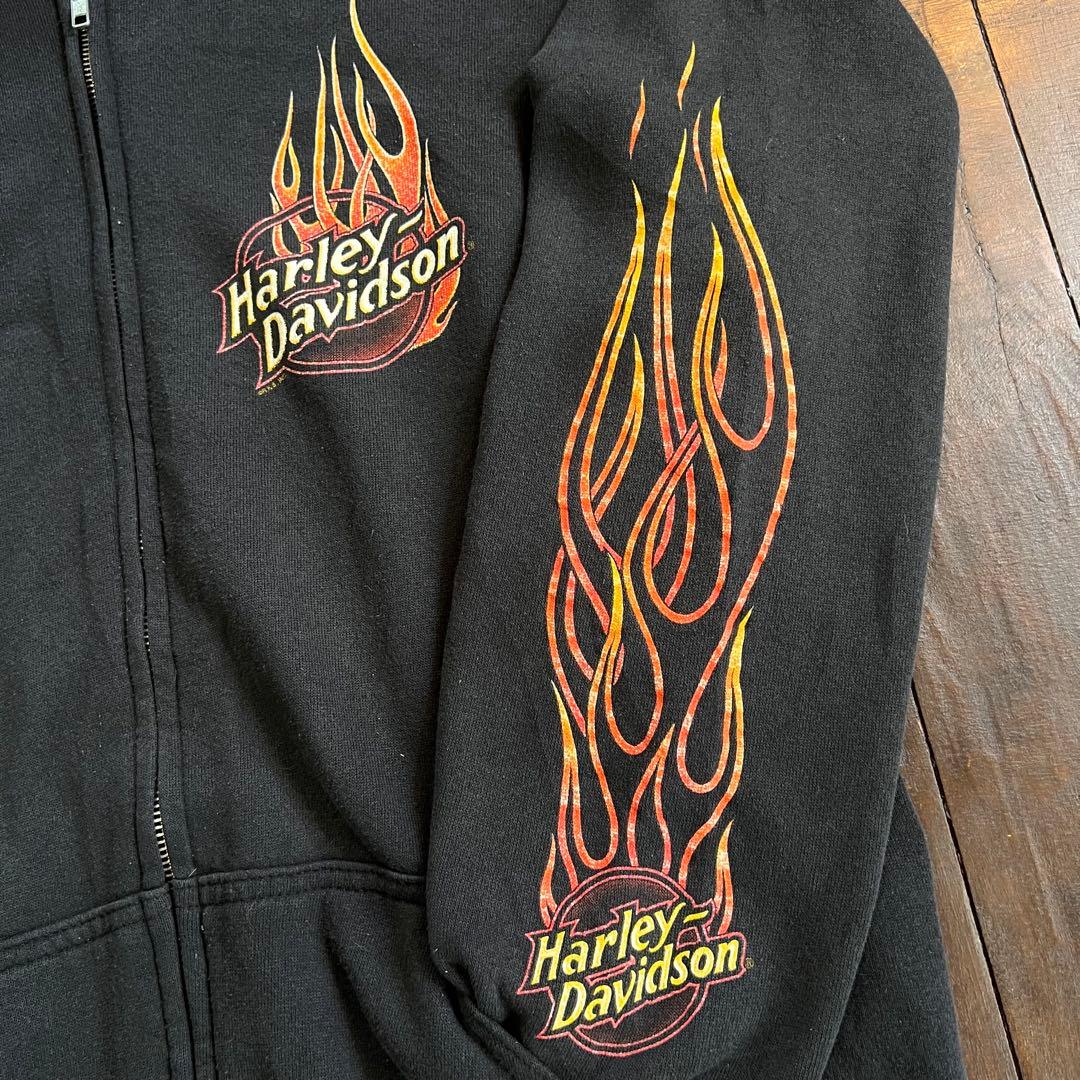 Harley-Davidson ハーレーダビッドソン】USA製フレイムパーカー - メルカリ