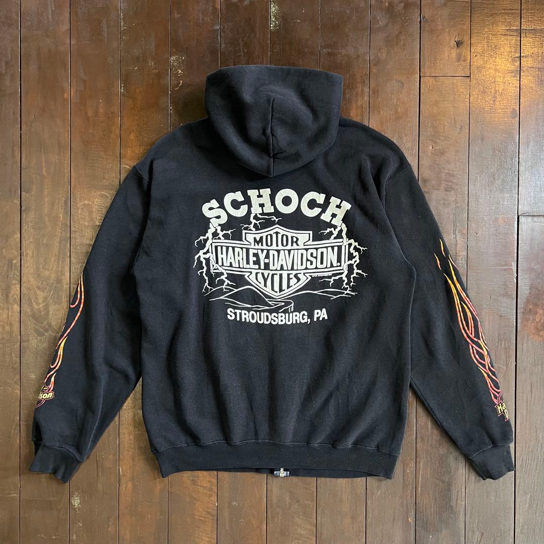 Harley-Davidson ハーレーダビッドソン】USA製フレイムパーカー - メルカリ