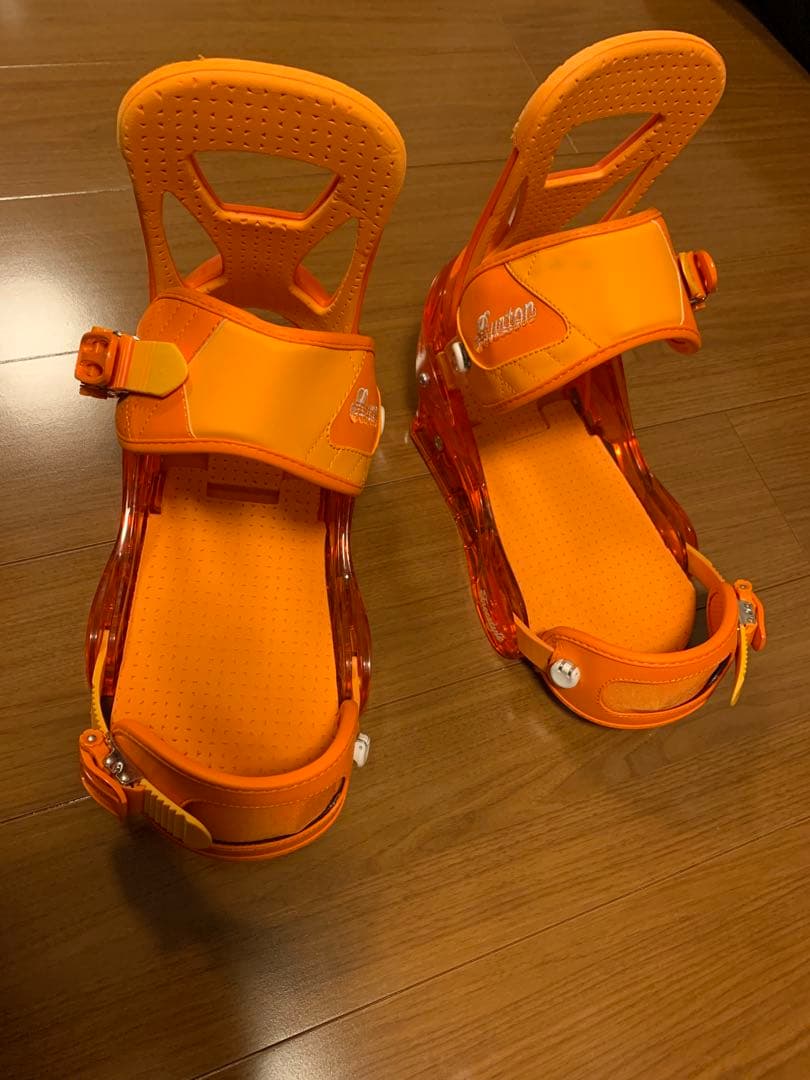 BURTON オレンジ スノーボード ビンディング