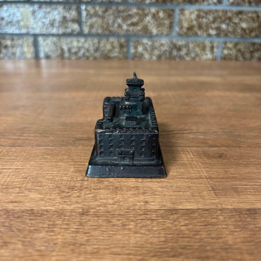 戦前 満州帝国 日本軍 三菱康徳会館 新築記念 文鎮 康徳2年 昭和10