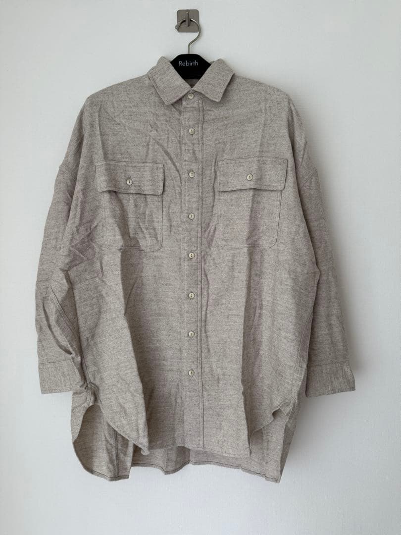 むくく69様 argue ベージュ シャツ 長袖 オーガニック アギュー - メルカリ