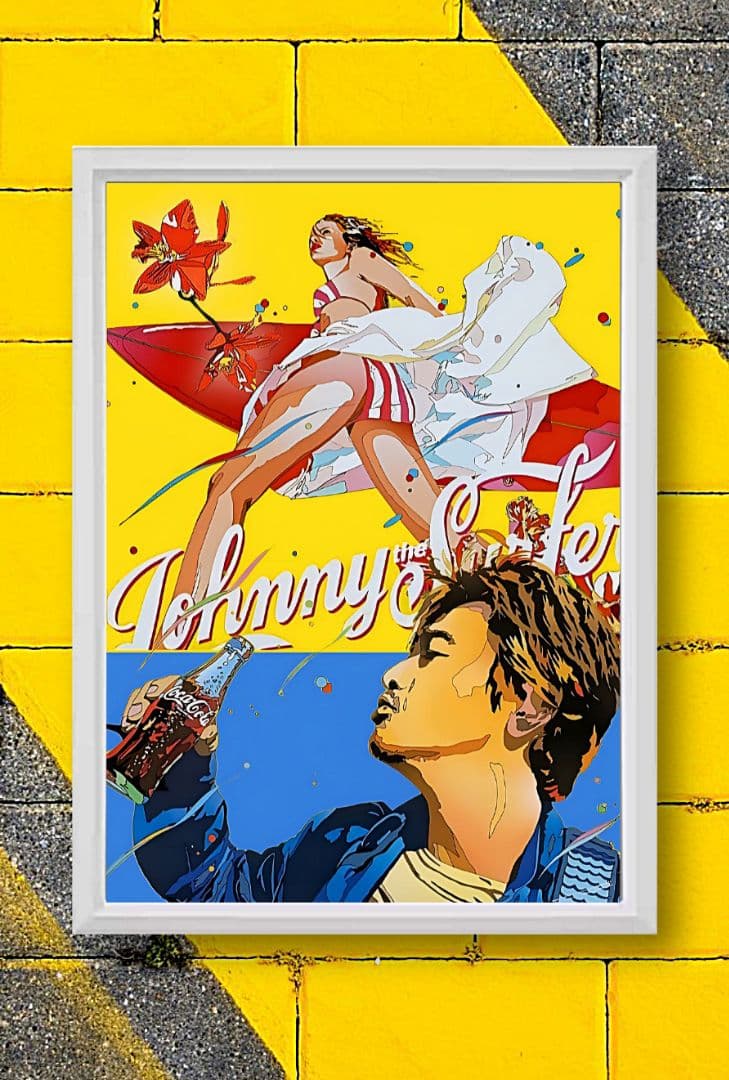 鈴木英人 / 波乗りジョニー 桑田佳祐【A4サイズ写真ポスター額装付2点