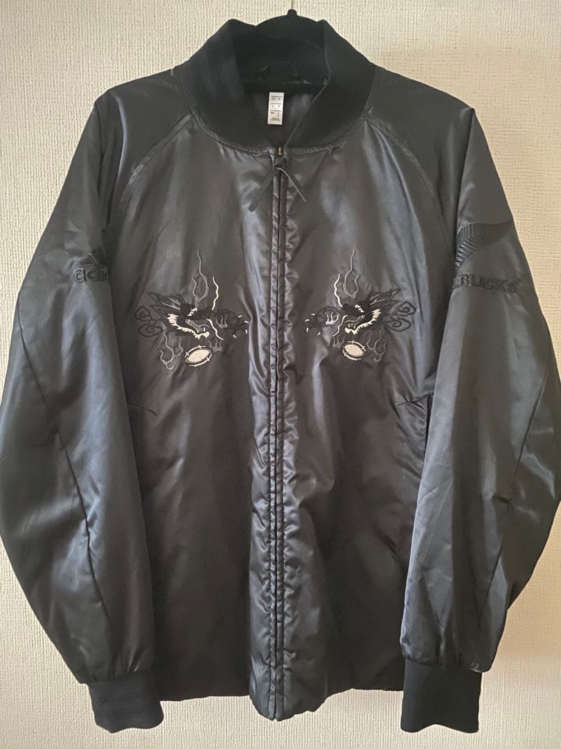 adidas アディダス　ALLBLACKS スカジャン　希少サイズO（XL）