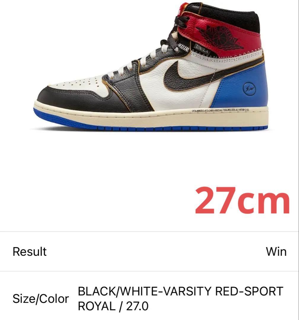Jordan 1 x Union x Fragment Design 27cm - メルカリ