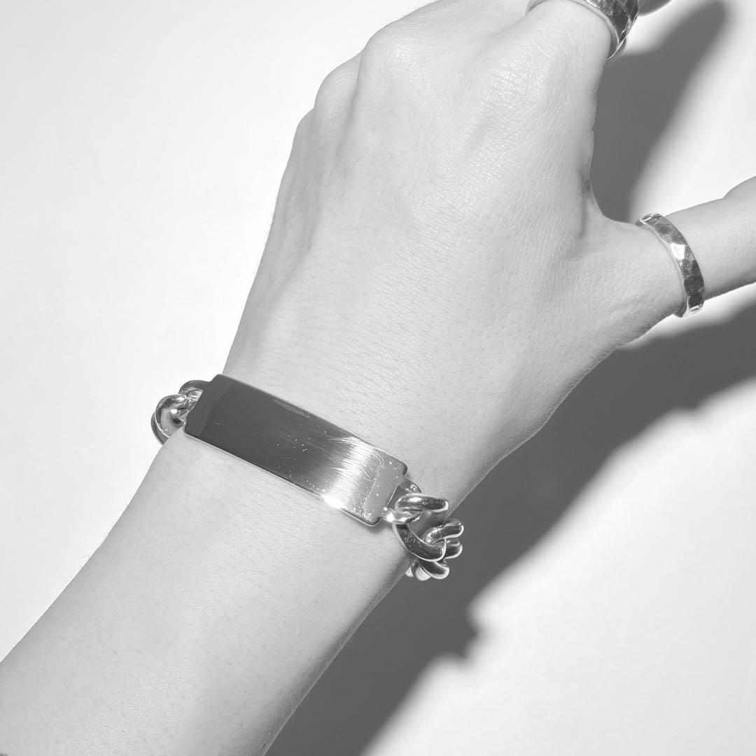 イギリス 1976年製 英国 ヴィンテージ IDブレスレット シルバー925