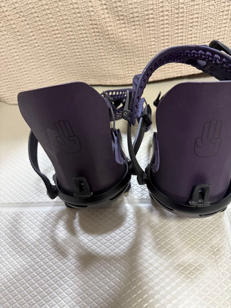 紫 メッシュ スノーボード ビンディング　バタレオン　Sサイズ