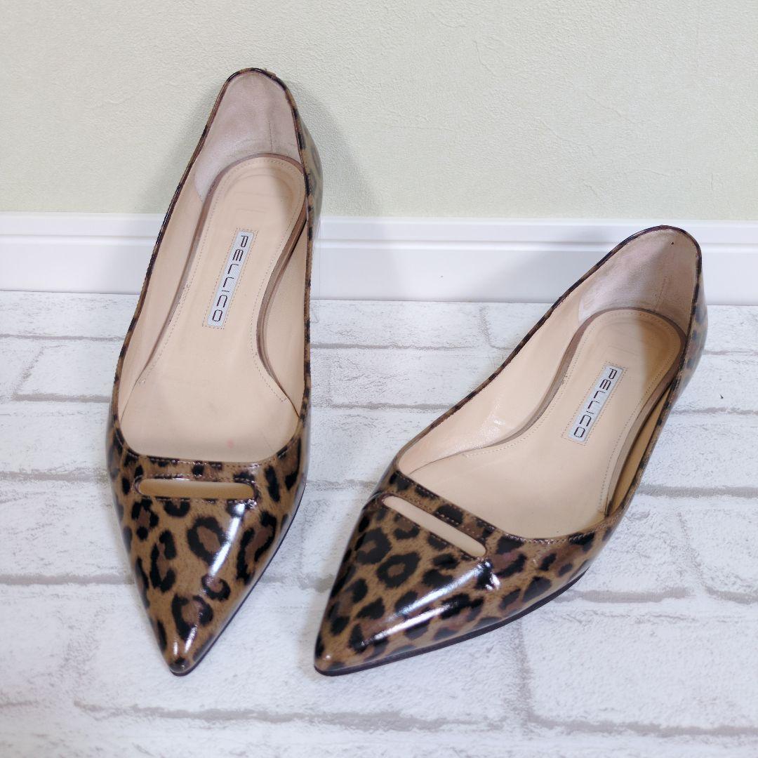 レアモデル　PELLICO　ペリーコ　アネッリ　エナメル　レオパード　豹柄　24