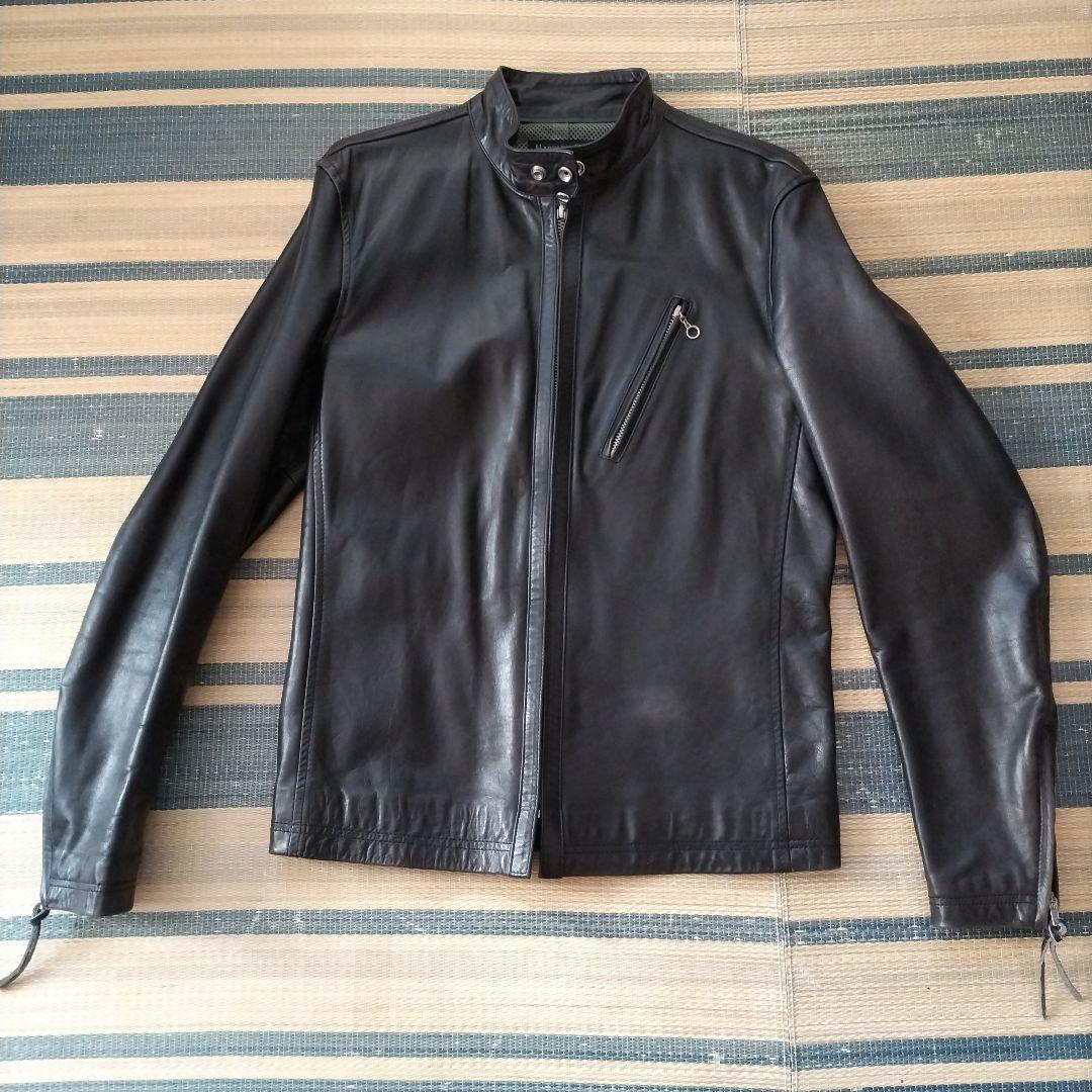 ミ*コ様 【美品】ハロルズギア 馬革 ライダースジャケット ブラック サイズ L 2026年最新】ハロルズギア ジャケットの人気アイテム - メルカリ