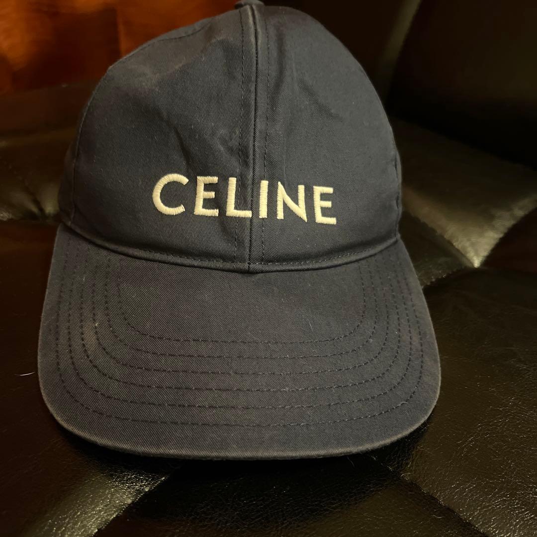 CELINE ネイビー ベースボールキャップ　M