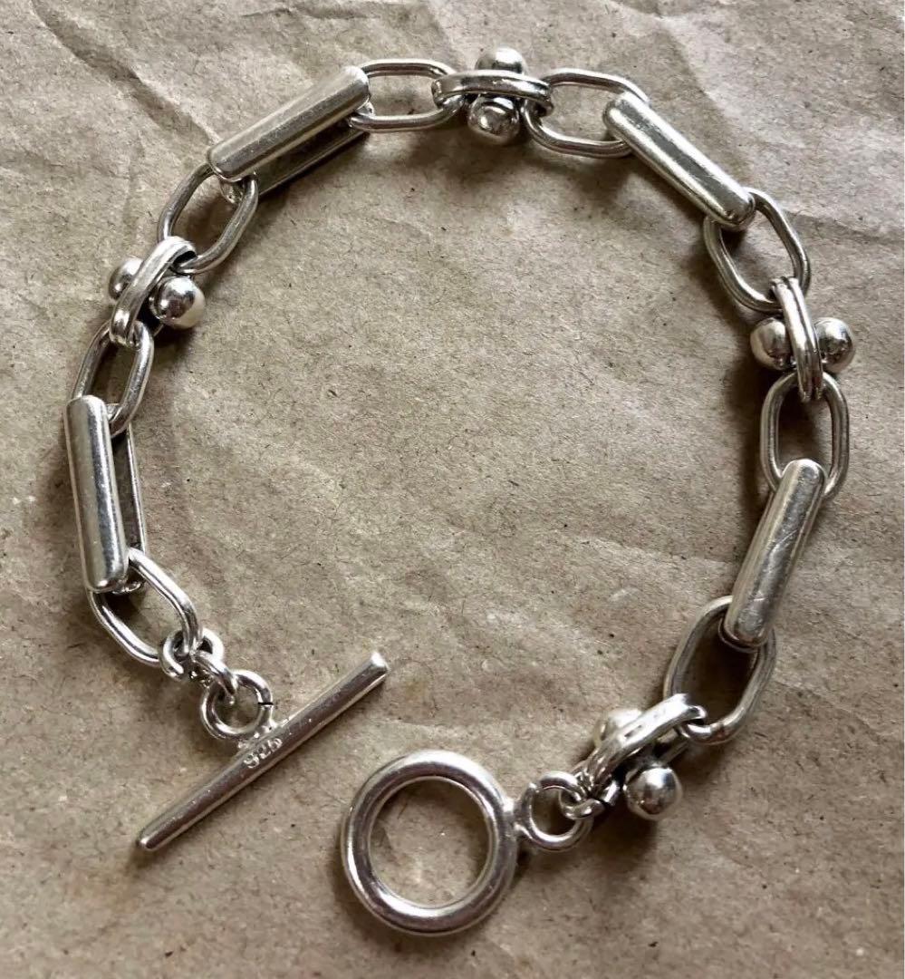 vintage old 925 ハードウェア リンク ブレスレット