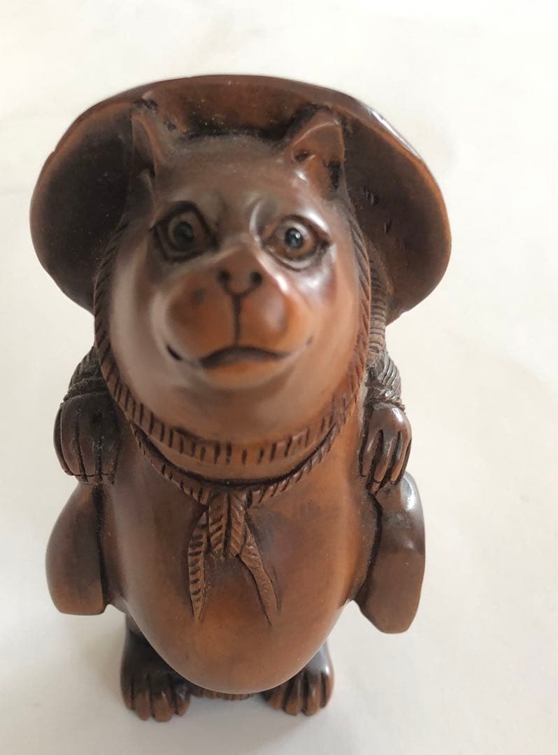 たぬき、タヌキ、狸、アンティーク手作り、オブジェ、インテリア現品無料発送