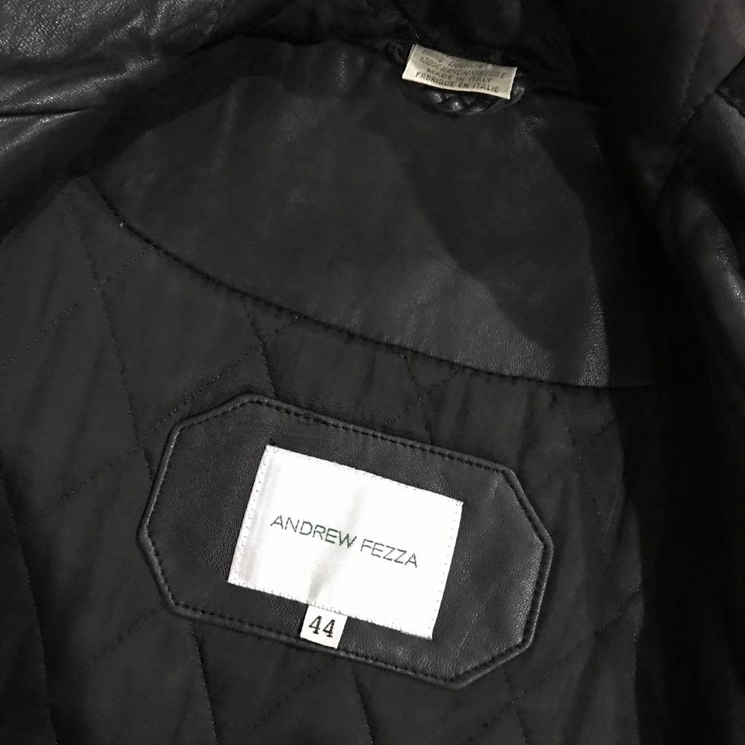 90s イタリア製 本革 ダッフル ロングレザーコート ブラック 44 - メルカリ