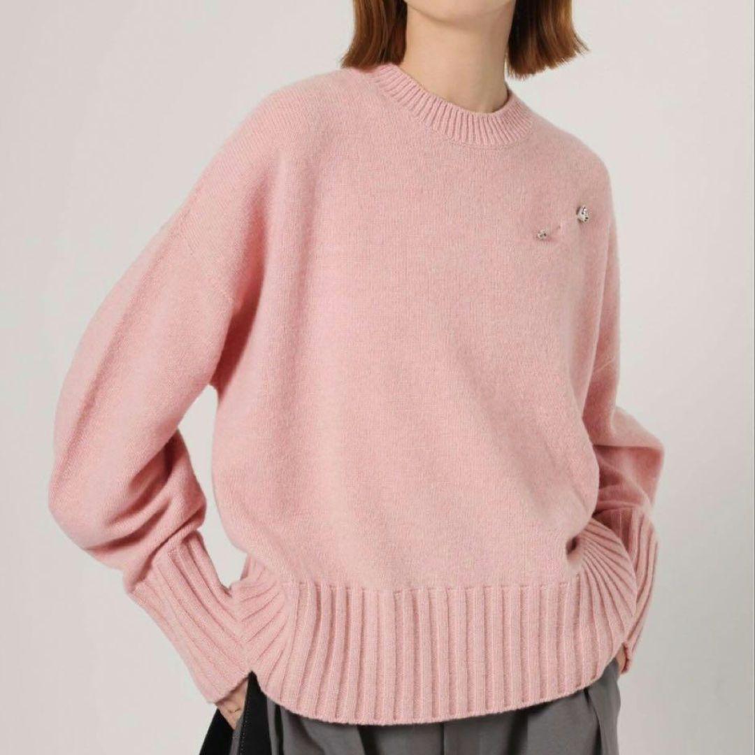 新品タグ付き✨ジャーナルスタンダード ウールカシミヤクルーネックニット ピンク