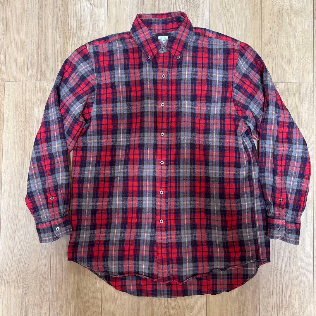 D.C.WHITE IVY B.D.Tartan RED M チェック シャツ