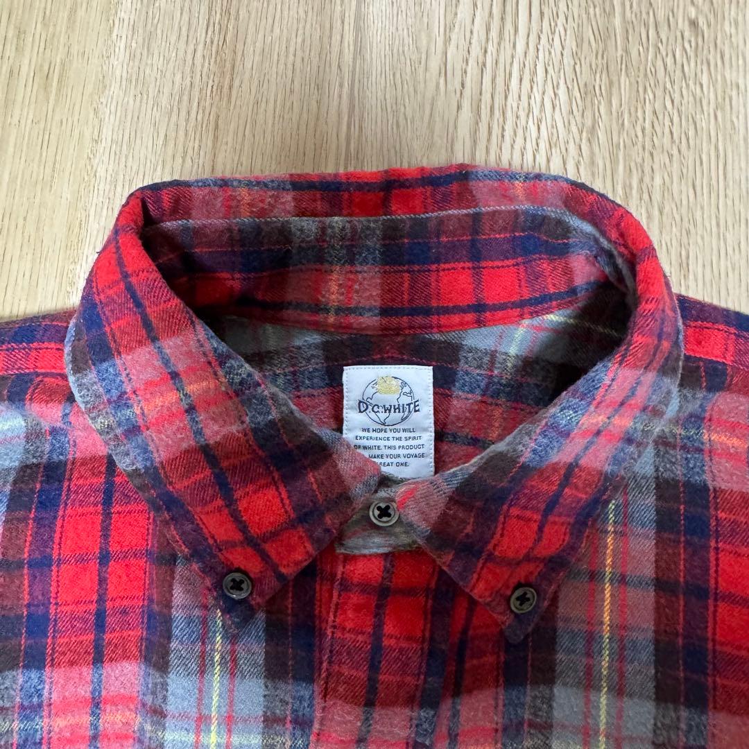 D.C.WHITE IVY B.D.Tartan RED M チェック シャツ