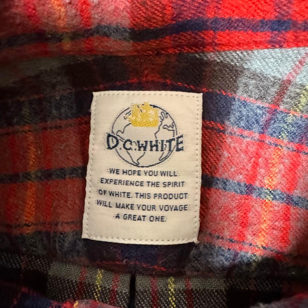 D.C.WHITE IVY B.D.Tartan RED M チェック シャツ