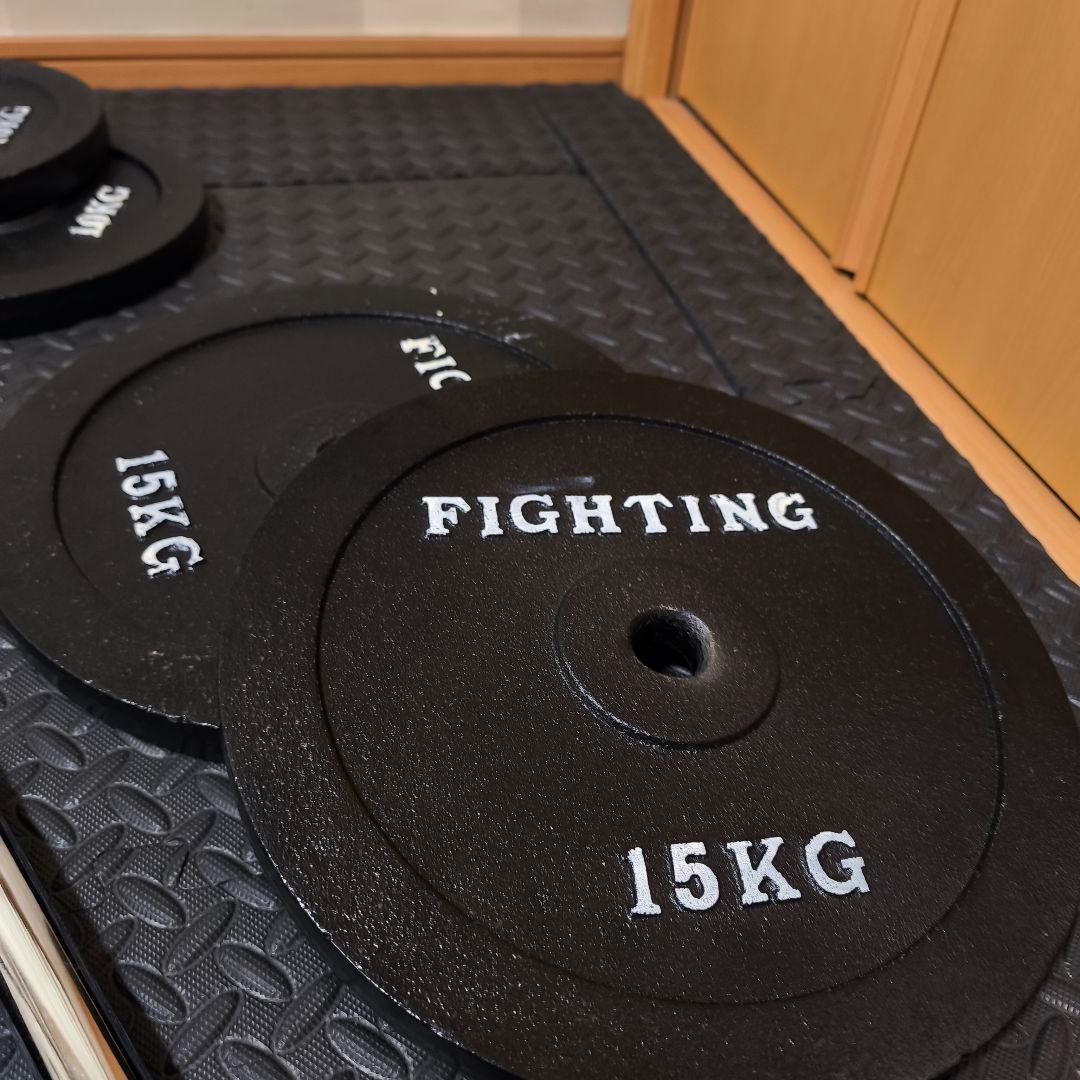 最終値下げ 直接引取限定 総重量100kg バーベルセット ファイティング