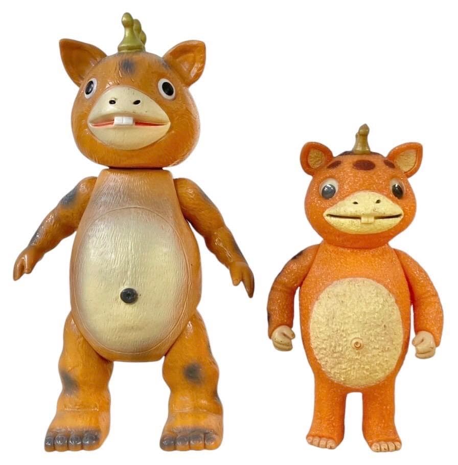 HFD1693 ★良品★ 怪獣ブースカ イヌクマ ソフビ 円谷プロ 2体セット