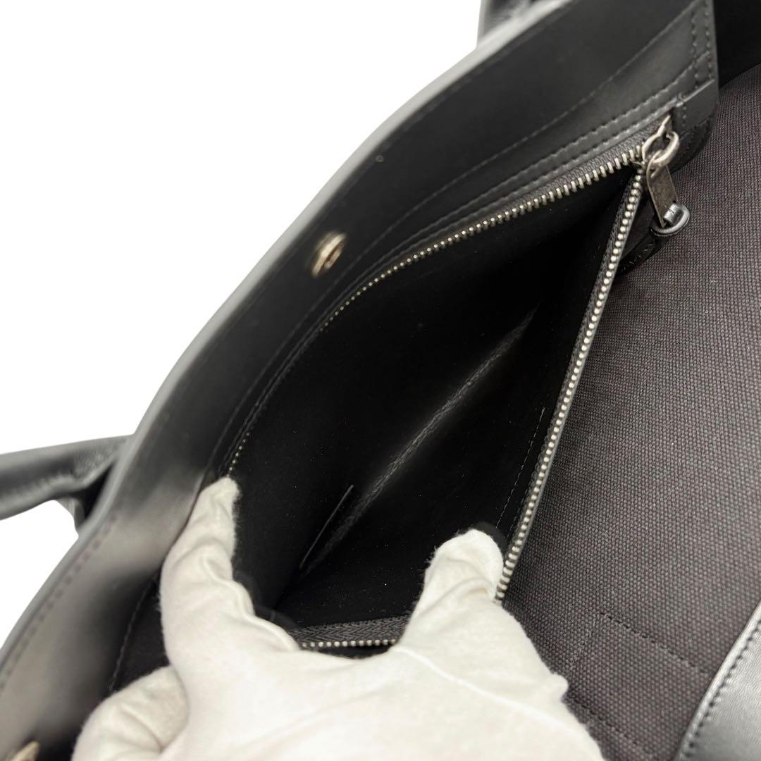 6269 美品 サンローラン リヴゴーシュ レザートートバッグ ブラック