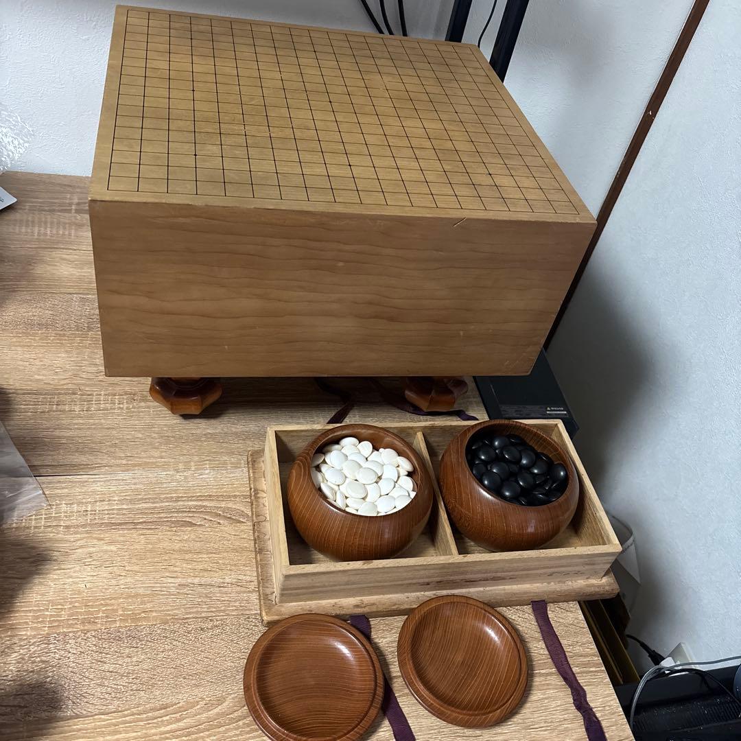 囲碁セット　蛤碁石　那智黒石　35号　状態良い　最安値