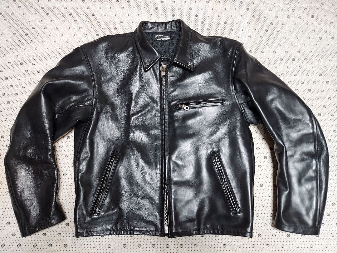 岩城滉一ブランド　K's Game 馬革シングルライダース　ブラック　※超希少品